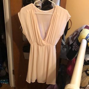 Lush, light pink cocktail dress